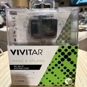 New Sealed Vivitar DVR 917HD 4K Action Camera Waterproof Remote Mounts